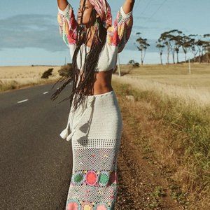LET THE SUNSHINE IN CROCHET SKIRT Rainbow